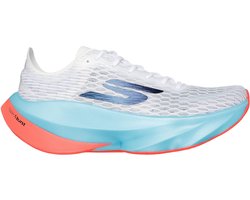 Skechers SKX AERO TEMPO Dames Sportschoenen - Wit / Turquoise / Coral