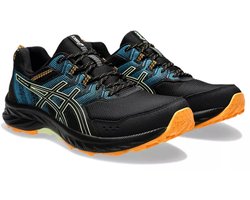Asics GEL-VENTURE 9 - Haardloopschoen - Trailschoen - Zwart/Oranje/Matcha - Maat 45 Mannen