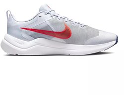 Nike Downshifter 12 - Hardloopschoen - Grijs/Rood/Wit - Maat 41 - Doos Zonder Deksel