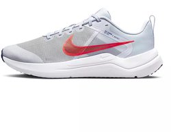 Nike Downshifter 12 - Hardloopschoen - Grijs/Rood/Wit - Maat 45 - Doos Zonder Deksel