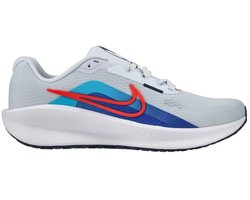 Nike Downshifter 13 - Hardloopschoenen - Maat 46 - Football Grey/Deep Night/Blue Lightning/Bright Crimson / Grijs Blauw - Downshifter - Hardlopen - Heren Hardloopschoenen