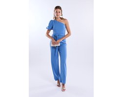 Freebird F-jer-pes-crepe-26-1 Jumpsuits Dames - Blauw - Maat L