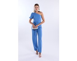 Freebird F-jer-pes-crepe-26-1 Jumpsuits Dames - Blauw - Maat XS