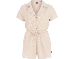 Protest PRTAyko - Playsuit Dames - Korte mouwen - Normale pasvorm - Knoopsluiting - Bruin
