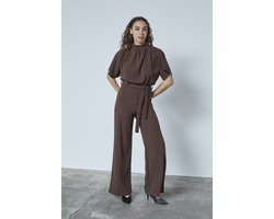SISTERS POINT Girl-ju - Dames Jumpsuit - D. chocolate - Maat L