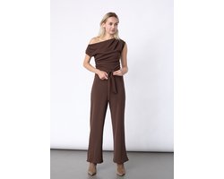 SISTERS POINT Nasa-ju - Dames jumpsuit - D. Chocolate - Maat L