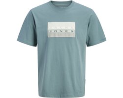 JACK&JONES - JCOFUSION DOTS PRINT TEE SS CN SN JNR - Jongens - T-shirts - blauw - maat 140