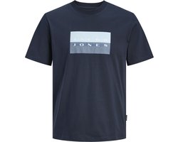 JACK&JONES - JCOFUSION DOTS PRINT TEE SS CN SN JNR - Jongens - T-shirts - donkerblauw - maat 164