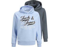 JACK&JONES - JJELOGO SWEAT HOOD 2 COL 25/26 2PK JNR - Jongens - Sweaters