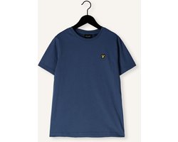 Lyle & Scott Plain T-shirt Polo's & T-shirts Jongens - Polo shirt - Blauw - Maat 110/116