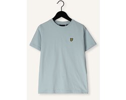 Lyle & Scott Plain T-shirt Polo's & T-shirts Jongens - Polo shirt - Lichtblauw - Maat 98/104