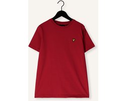 Lyle & Scott Plain T-shirt Polo's & T-shirts Jongens - Polo shirt - Rood - Maat 152/158