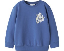 NAME IT - NMMBENJA LS NREG SWEAT UNB - Jongens - Sweaters - blauw - maat 86