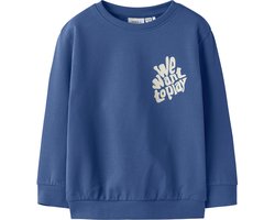 NAME IT - NMMBENJA LS NREG SWEAT UNB - Jongens - Sweaters - Maat 92 - blauw