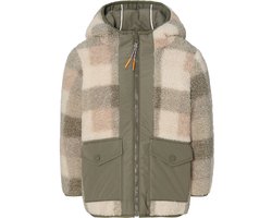 Noppies Jas Loja - Reversible - Check Pattern Medium Green - Maat 98