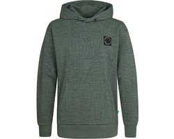 Petrol Industries - Jongens All-over Print Hoodie Blue Ridge - Groen - Maat 164