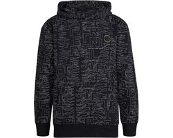 Petrol Industries - Jongens All-over Print Hoodie Blue Ridge - Zwart - Maat 176