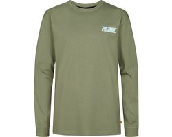 Petrol Industries - Jongens Jersey T-shirt met grafische print Palmera - Groen - Maat 176