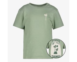 Unsigned jongens T-shirt met opdruk palmboom - Groen - Maat 110/116