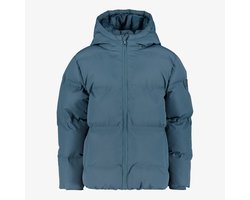 Unsigned jongens winterjas gewatteerd blauw - Maat 146 - Met capuchon - Ritssluiting