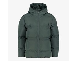 Unsigned jongens winterjas gewatteerd groen - Maat 134 - Met capuchon - Ritssluiting