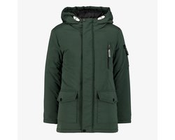 Unsigned jongens winterjas groen - Maat 146 - Met capuchon - Ritssluiting