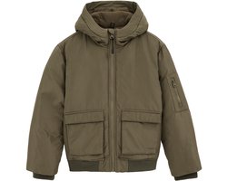 WE Fashion Jongens gewatteerde bomber jas met capuchon