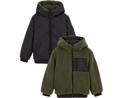 WE Fashion Jongens reversible teddy jas