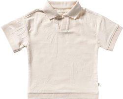 Your Wishes Stamped Palms Casual Polo Polo's & T-shirts Jongens - Polo shirt - Ecru - Maat 110