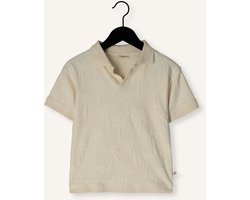 Your Wishes Stamped Palms Casual Polo Polo's & T-shirts Jongens - Polo shirt - Ecru - Maat 140