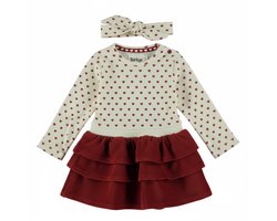 Dirkje Meisjes Jurk + Haarband - Antique white