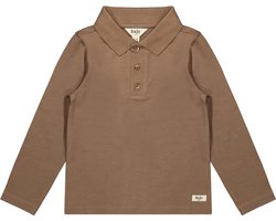 Jongens polo broc lange mouwen bruin 86