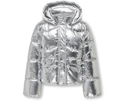 Kids ONLY winter winterjas meisjes - zilver - KogPearl - puffer, capuchon