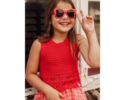 LOOXS Little 2611-7328-770 Meisjes Seizoen > ss26 - Maat 122 - rood van 70% COTTON 30% NYLON