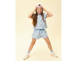 LOOXS Little 2612-7630-997 Meisjes Seizoen > ss26 - Maat 116 - licht Blauw van 74% COTTON 25% POLYESTER 1% SPANDEX
