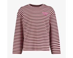 MyWay gestreept meisjes shirt met lange mouwen roze - Maat 170