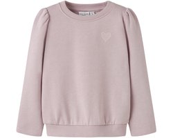 Name It mini meisjes trui VIMA Burnished Lilac Heart Embroidery Regular Fit