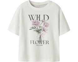 NAME IT - NKFVOTEA SS NREG TOP - Meisjes - T-shirts - ecru - maat 134/140