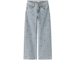 Name It Rose Wide Hearts Stud Jeans Meisjes - Maat 128