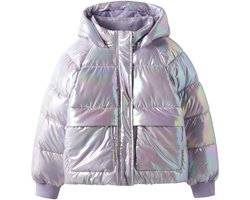Name it winter winterjas meisjes - paars - puffer, foil - NkfMalan