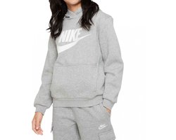 Nike Sportswear Kinderhoodie Club Fleece Grijs Katoen L