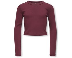 ONLY KOGBINA LIFE L/S O-NECK TOP JRS Meisjes T-shirt - Cabernet