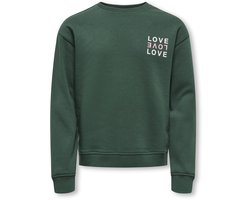 ONLY KOGCAMINE L/S OVERSIZE O-NECK CS SWT Meisjes Trui - Pineneedle Love/Cloud Dancer+Sea Pink