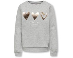 ONLY KOGMARY LIFE L/S O-NECK BOX SWT Meisjes Trui - Light Grey Melange Rule
