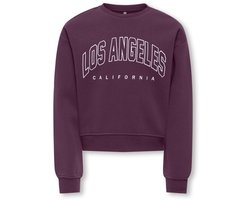 ONLY KOGSWEAT LIFE LS CREW OVZ STAT SWT NOOS Meisjes Trui - Mauve Wine Los Angeles - California