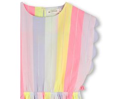 Pastelkleurige meisjes jurk met strepen 128