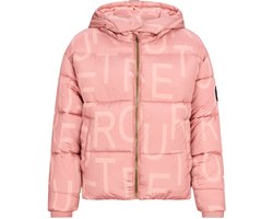 Retour - Puffer jas Gaby met all-over logoprint - Roze - maat 152
