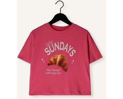 THE NEW Tnsuzette Tops & T-shirts Meisjes - Shirt - Fuchsia - Maat 122/128