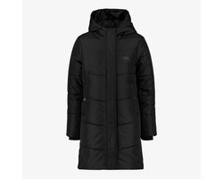 TwoDay lange winterjas gewatteerd zwart - Maat 140 - Met capuchon - Ritssluiting