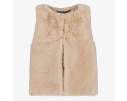 TwoDay meisjes gilet van imitatiebont beige - Maat 122/128
